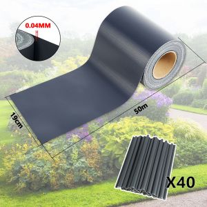 &Eacute;cran D'intimit&eacute; De Jardin Film De Cl&ocirc;ture Protection Contre Le Vent Et Le Soleil Pvc 50x0,19m Gris Fonc&eacute; - Neuf