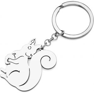Kal-Porte-Clés Écureuil Mignon Porte-Clés Animaux Bijoux Cadeaux Pour Femmes Filles Clés De Voiture Porte-Monnaie - Neuf
