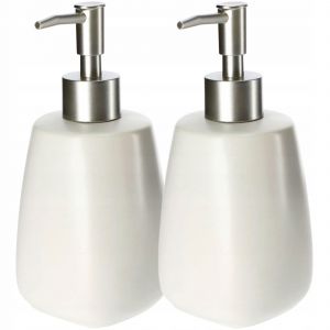 KADAX Distributeur de Savon Gel Liquide Blanc 2 x 400 ml - Neuf