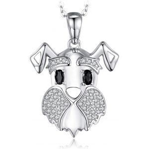 Kal-Mignon Chenille Naturel Pierre Taille Ovale Noir Spinelle Pendentif Collier Pour Femm Argent 925, Chein Ensemble De Bijoux Fille, Zirconium Collier Chaine 45cm, Cadeau De Anniversaire - Neuf