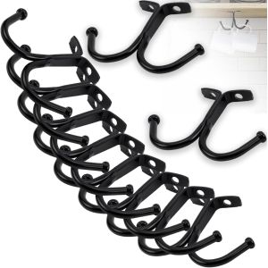 Chaas-Porte Tasse Suspendue,10 Pcs Porte-Tasses Porte Mug Rangement Tasse Support Tasse Support Tasse A Cafe Porte Tasse &Agrave; Caf&eacute; Noir Rack Tasses &Agrave; Vin Verres De Rangement Crochets Tasse (Noir) - Neuf