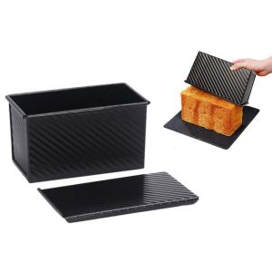 Moule &Agrave; Pain Antiadh&eacute;sif En Acier Au Carbone Avec Couvercle, Id&eacute;al Pour La Cuisson Du Pain Et Des Toasts. - Neuf