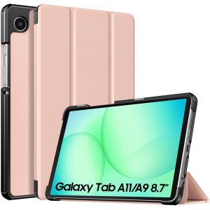 JGD-Coque pour Samsung Galaxy Tab A11 8,7 Pouces 2025/Galaxy Tab A9 8,7 Pouces 2023, &Eacute;tui pour Tablette Ultra-Mince et L&eacute;ger &agrave; Trois Volets, Or Rose - Neuf