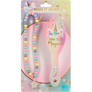 Shiba-Licorne - Brosse Et Collier Pour Enfant Dès 3 Ans - Bijoux Et Accessoires Kd Fashion[991] - Neuf