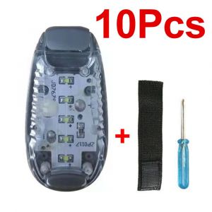 Feux De Navigation Led Marins,Feu Arrière De Vélo,Bateaux,Yacht De Nuit,Course À Pied,Cyclisme,Casque Étanche,Lampe D'avertissement,3 Modes Ipx4 - Type Gray-10pcs - Neuf