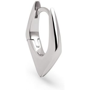 Kal-- Boucle D'oreille Unique Aro Point. Laiton Plaqué Or 18 Kt Ou Rhodium, Avec Motif Rond Et Zirconias. Bijoux Pour Femme. - Neuf