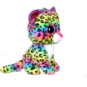 Peluche aux grands yeux (l&eacute;opard color&eacute; - environ 15 cm), cadeau pour enfants - Neuf