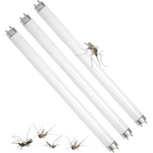 Lot De 3 Tubes De Rechange T8 10 W Pour Destructeur D'insectes, Tubes Lumineux Uv De 330 Mm, Ampoule De Rechange Pour Tueur De Moustiques De 10 W, Lampe Anti-Mouches - Neuf