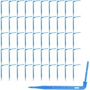 50 Pièces Goutteur Irrigation, Micro Asperseur Goutte à Goutte pour Tube 4/7 mm, Goutteur d'irrigation,kit d'irrigation, Serre, quincaillerie de Jardin(Bleu) - Neuf