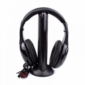 Casque sans fil 5 en 1 avec micro et bandeau pour ordinateur, TV, Hi-Fi, basses - Neuf