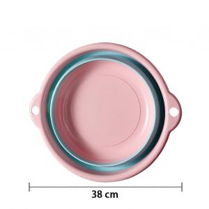 Lavabo Pour B&eacute;b&eacute; M&eacute;nage Portable Bassin Pliant V&ecirc;tements En Plastique V&eacute;g&eacute;tal Lavabol Rose - Neuf