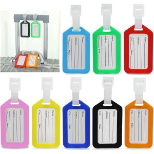 10 Pcs Étiquettes de bagages - Étiquettes d¿identification étanches pour les étiquettes de valise d¿avion (10 couleurs) - Neuf