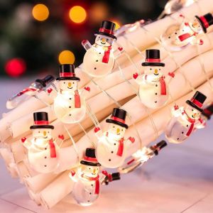 Kal-2 M - 20 Rideaux Lumineux De Noël - Éclairage Extérieur - Guirlande Lumineuse D'intérieur - Guirlande Lumineuse Led Pour Noël, Chambre À Coucher, Balcon (Bonhomme De Neige) - Neuf