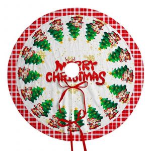 Jupe de sapin de No&euml;l de 120 cm, motif Grinch, douce et rustique, id&eacute;ale pour les mini sapins fins, les bars, les h&ocirc;tels et la maison. Compatible avec les sapins crayon. - Neuf