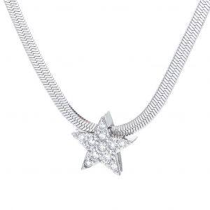Star Pendentif Collier Star Choker Hot Girl Femmes Y2k Bijoux Cuivre Mat&eacute;riel - Neuf