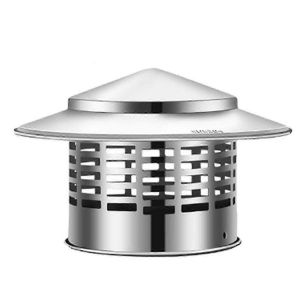 Chapeau de cheminée rond Chapeau de cheminée conique en acier inoxydable avec écran Écran de cheminée de toit extérieur - Neuf