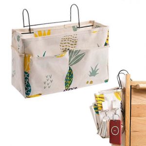 Promotion D'hiver,Poche De Chevet Suspendue,Organisateur De Chevet,Poche De Lit Organisateur,Sac De Rangement De Chevet De Grande Capacit&eacute; Motif Ananas Pour Lit Superpos&eacute;, - Neuf
