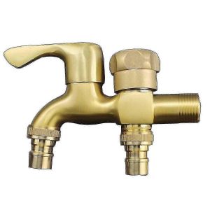 Robinet double 1/2 ""Robinet de jardin en laiton Robinet extérieur Jardin antigel Robinet de machine à laver Robinet de vidange à double bille pour jardin,. - Neuf