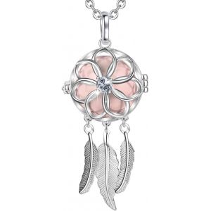 Collier Bola De Grossesse Attrape-R&ecirc;ves Avec M&eacute;lodie Douce Cadeau Femme Enceinte Bijoux Future Maman,2 Cha&icirc;nes - Neuf