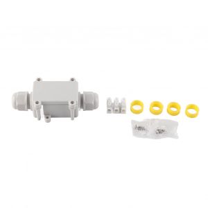 Boite de jonction pour connecteur de cable electrique exterieur etanche IP68 a 2 voies 450 V 24 A - Neuf