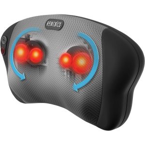 Oreiller De Massage, Coussin De Massage Shiatsu &Agrave; P&eacute;trissage Profond Tout Usage Avec Chaleur Apaisante, Rel&acirc;chement Des N?Uds Serr&eacute;s Rel&acirc;chement Des Tensions Musculaires, Compact + Portable - Neuf