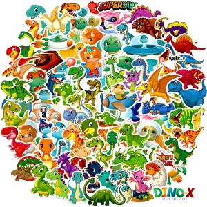 Autocollant 100 Pcs Stickers Dinosaure Cool, Autocollant Vinyle Impermeable, Autocollant Pour Skateboard Scrapbooking Valise Phone Pc Ordinateur Portable Macbook Bouteille Tablette Journal Guitare Etc - Neuf