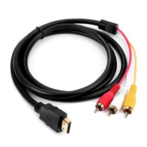 ERYI-Câble Hdmi Vers 3Rca 1080P Hdmi Mâle Vers Rca 1,5 M Audio Vidéo Av Composants Adaptateur Convertisseur Câble Pour Hdtv Dvd - Neuf