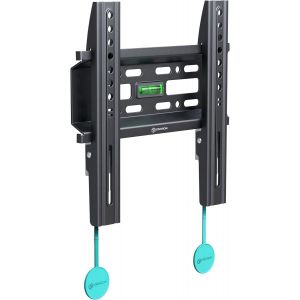 Support Mural TV pour 17-43 Pouces TV & Ecran Poids jusqu'à 30 kg Fixation Television Support Support TV Mural Fixe VESA 75x75/VESA 200x200 Support Tele Mural Fixe Porte TV Mural Noir FM1-B - Neuf