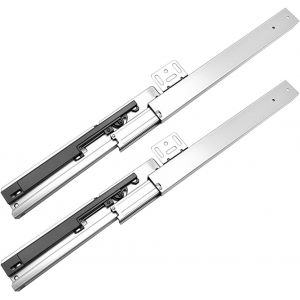 1 Paire De Glissi&egrave;res De Tiroir,Montage Au Sol,Extension Compl&egrave;te,Pour Charges Lourdes,Avec Amortissement,1 Paire (350 Mm) - Neuf