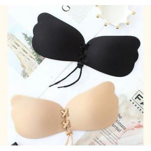 2 Pi&egrave;ces De Soutien-Gorge Push-Up En Viscose,Soutien-Gorge Sans Bretelles En Silicone Viscose Invisible Femme,Grande Sangle De Poitrine - Neuf