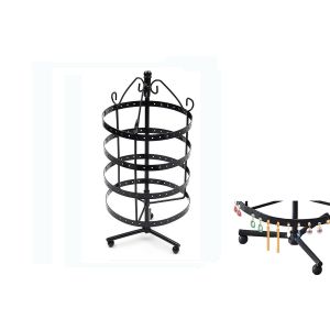 Pr&eacute;sentoir &Agrave; Boucles D'oreilles Rotatif &Agrave; 4 Niveaux Avec 144 Trous Pour Exposer Et Ranger Vos Bijoux - Neuf