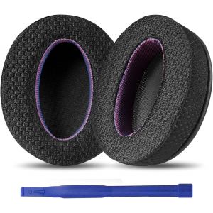 KAL-Coussinets De Rechange Pour Casque Sony Wh-Xb900N, Wh-Ch720N, Wh-Ch710N, Wh-Ch700N, Mdr-Rf895Rk -Avec Tissu En Maille Améliorée Et Mousse Confortable -Noir Et Violet - Neuf