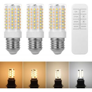 Ampoule Led E27 À Intensité Variable Avec Télécommande,0.6-10w,900-1000lm,2700k-6500k(Blanc Chaud À Lumière Du Jour), Pour Salon,Chambre,Cuisine,À Intensité Variable Avec Télécommande (Lot De 3) - Neuf