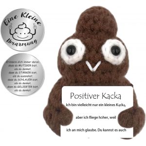 KAL-Poup&eacute;e De Poche Hug Positive Potato U2013 Mini Poup&eacute;e Cr&eacute;ative En Laine Avec Breloque Argent&eacute;e Pour Faire Plaisir Au Soon, Cadeau De Mutmaer, Cadeau D'Exam, B&eacute;n&eacute;diction D'Anniversaire Pour Les - Neuf