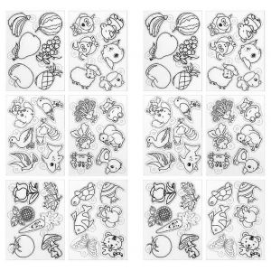 Lot De 12 Feuilles Thermor&eacute;tractables Translucides Polies Et Color&eacute;es,Accessoires Faits Main Pour Bricolage - Neuf