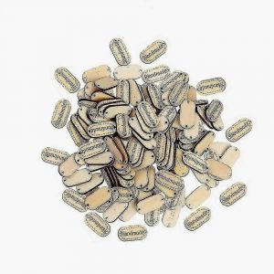 100 pcs &Eacute;tiquette faite &agrave; la main Couleur du bois naturel &Eacute;tiquette faite &agrave; la main en bois en forme d'embellissements ornement - Neuf