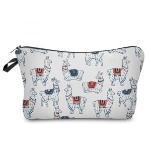 KADSL-Trousse De Maquillage À Transfert De Chaleur Pour Dames Et Filles, Joli Sac Cosmétique Imprimé Alpaga, Petite Trousse De Toilette Pour Cadeaux, Trousse À Crayons De Haute Qualité,307-17 Alpaca - Neuf