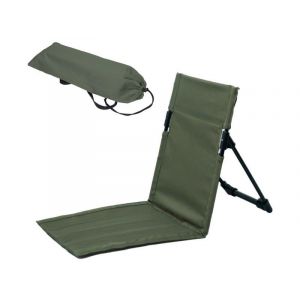 Chaise De Plage Pliante Avec Dossier ¿ Tapis D'extérieur Portable Vert Armée - Neuf