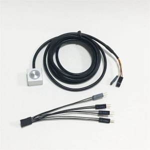 Commutateur De Bureau Pour Ordinateur, Carte M&egrave;re Pc, D&eacute;marrage Externe, Bouton Marche/Arr&ecirc;t, C&acirc;ble D'extension Diy, Argent - Neuf