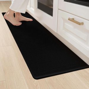 Ulteronixshop-Tapis Cuisine Devant Evier 44x150cm, Antid&eacute;rapant et Imperm&eacute;able, Tapis de Cuisine Anti Fatigue pour Manger, Couloir, Buanderie, Noir - Neuf