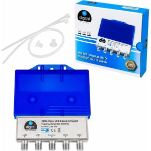 VornixorSarlshop-DiseqC Commutateur avec bo&icirc;tier de protection contre les intemp&eacute;ries Full HDTV 3D 4K UHD - Neuf