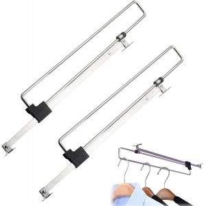 Tringle &agrave; V&ecirc;tements, Tringle Coulissante Penderie, Tube T&eacute;lescopique pour Meubles de Stockage, Barre T&eacute;lescopique R&eacute;glable, pour Le Rangement Des V&ecirc;tements - Neuf