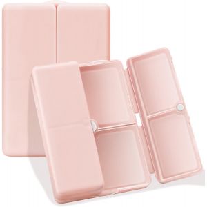 Pilulier De Voyage Portable À 7 Compartiments, 2 Pièces, Rose - Neuf