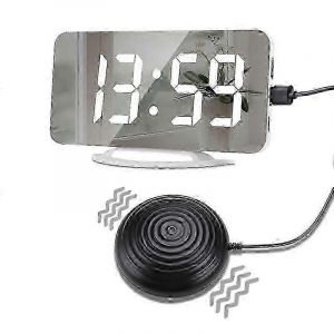 R&eacute;veil &agrave; vibrations,alarme extra forte pour dormeur,&eacute;cran extra large pour les personnes &acirc;g&eacute;es avec double alarme - Neuf