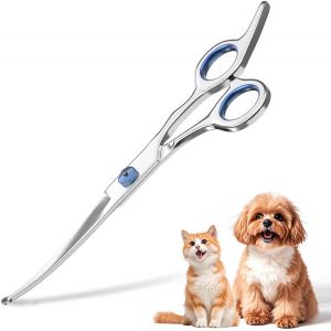 Jgd-Ciseaux De Toilettage Pour Chiens, Ciseaux De Toilettage Incurv&eacute;s 6,5 Pouces Avec Embouts Ronds De S&eacute;curit&eacute;, Ciseaux De Toilettage En Acier Inoxydable, Outils De Toilettage Professionnels - Neuf