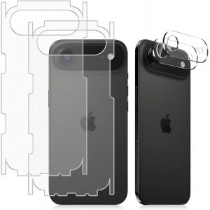 JGD-TPU Arri&egrave;re Protection &Eacute;cran + Cam&eacute;ra Arri&egrave;re Protecteur pour iPhone Air (17 Air), [2 + 2 Pi&egrave;ces] Souple Texture Mate, Bordure de Protection, Back Protection D'&eacute;cran pour iPhone Air (17 Air) - Neuf