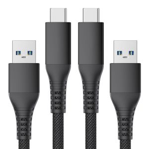 Câble Charge Usb C 2 Pièces,Données 10gbit/S Câble De Voiture Usb A Android Qc3.0 Câble De Transfert De Données À Charge Rapide 3.1a Pour Samsung Note20 Galaxy S23 Z Flip 5 Pixel 8 3m Noir - Neuf