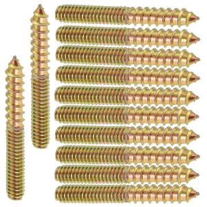 12Pcs Vis à double filetage,connecteur de meubles en bois,M6 x 40mm - Neuf