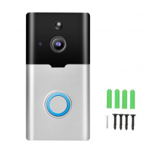 Sonnette video intelligente sans fil 2MP 1080P HD, interphone a distance avec camera de securite domestique - Neuf