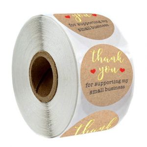 Autocollants de remerciement 500 pièces Autocollants cadeaux en cuir de vache imperméables T - Neuf